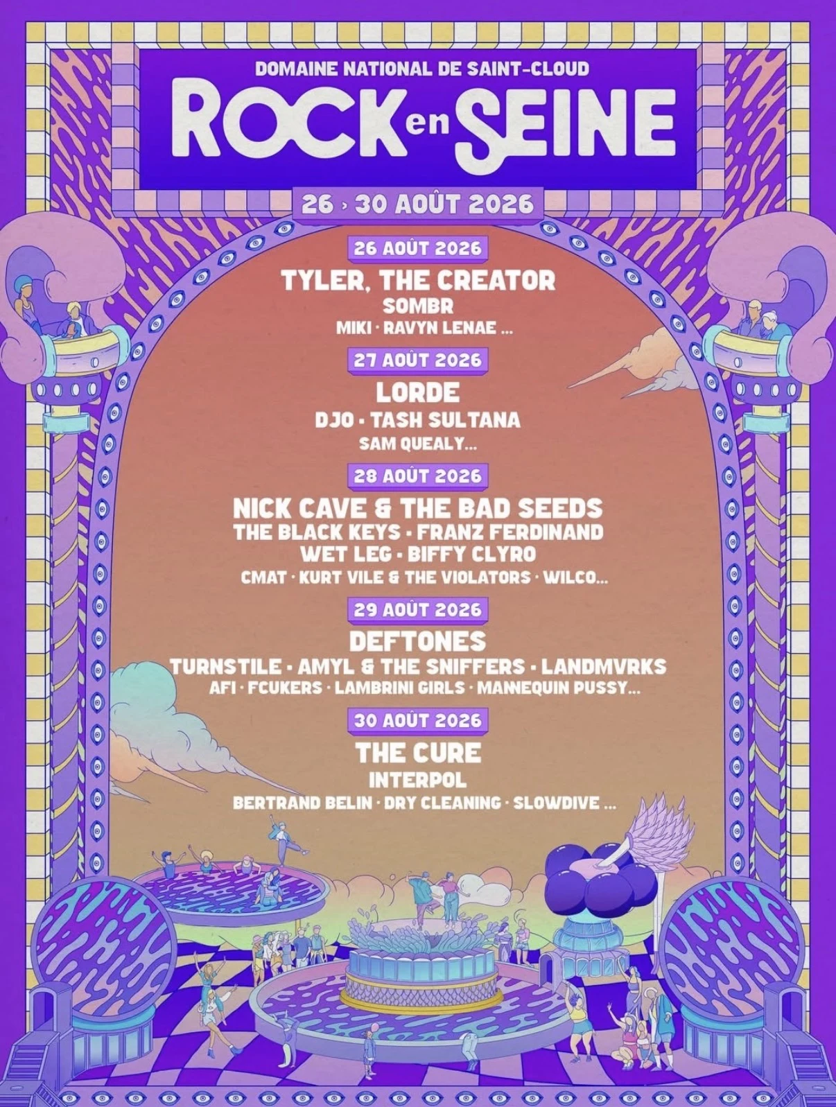 La programmation de Rock en Seine 2026